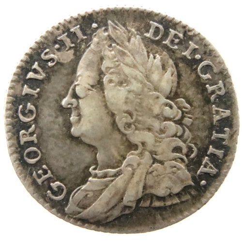 3074 - 1758 sixpence of George II. P&P Group 1 (£14+VAT for the first lot and £1+VAT for subsequent lots)