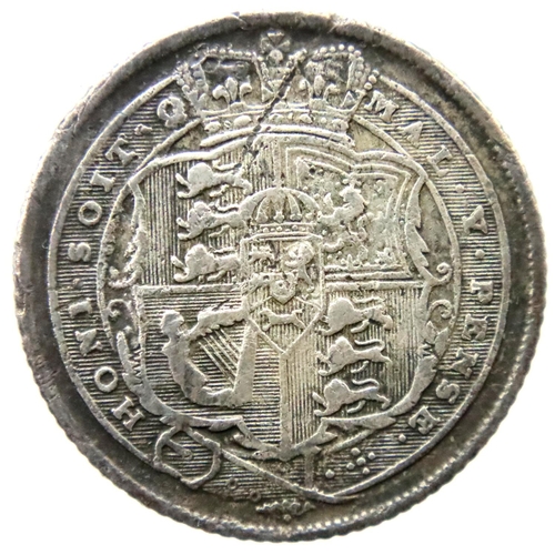 3075 - 1816 sixpence of George III. P&P Group 1 (£14+VAT for the first lot and £1+VAT for subsequent lots)