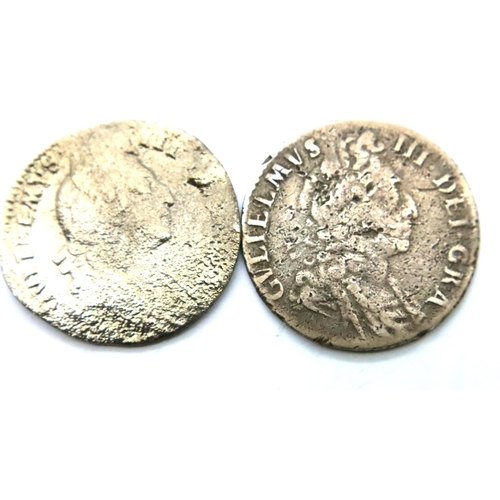 3076 - Two William III sixpences. P&P Group 1 (£14+VAT for the first lot and £1+VAT for subsequent lots)