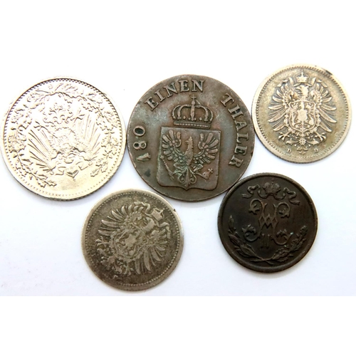 3104 - Collection of early Reich and Bavarian States coins including some silver. P&P Group 1 (£14+VAT for ... 