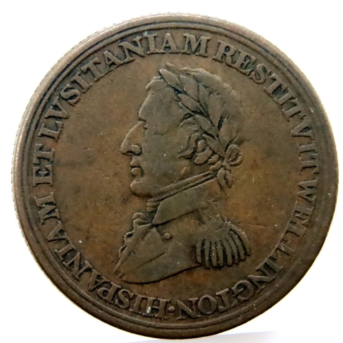 3107 - 1812 Duke of Wellington half penny token of Salamanca. P&P Group 1 (£14+VAT for the first lot and £1... 