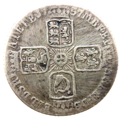 3108 - 1757 sixpence of George II. P&P Group 1 (£14+VAT for the first lot and £1+VAT for subsequent lots)