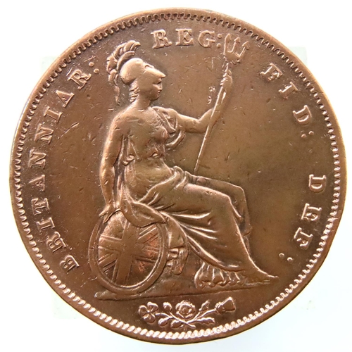 3111 - 1855 penny of Queen Victoria. P&P Group 1 (£14+VAT for the first lot and £1+VAT for subsequent lots)