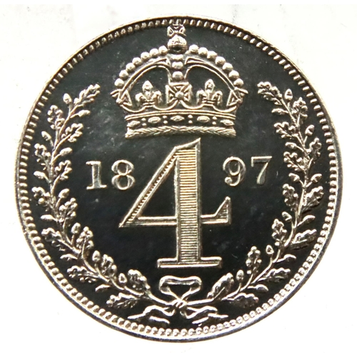 3119 - 1897 Maundy fourpence of Queen Victoria. P&P Group 1 (£14+VAT for the first lot and £1+VAT for subse... 