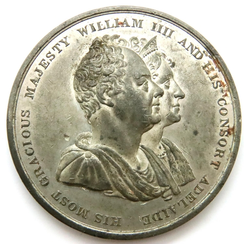 3199 - 1830 Coronation table medal of William IV. P&P Group 1 (£14+VAT for the first lot and £1+VAT for sub... 