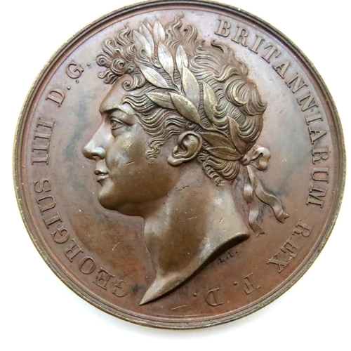 3204 - 1821 bronze Coronation medal of George IV. P&P Group 1 (£14+VAT for the first lot and £1+VAT for sub... 