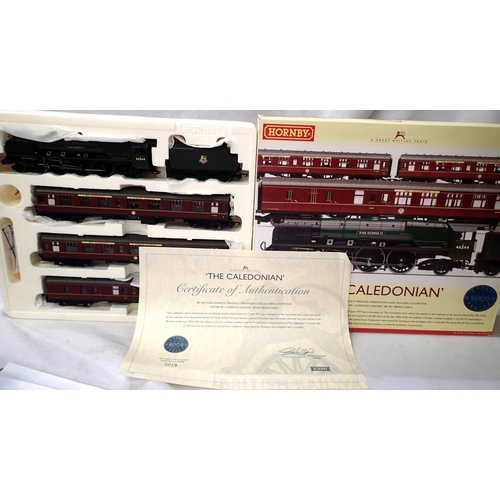 2068 - Hornby R2306 The Caledonian train pack, King George VI with three BR MK1 Maroon coaches, 0019/300 li... 