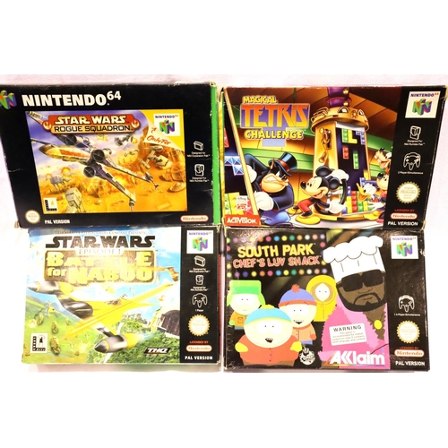 2313 - Four Nintendo 64 games, Magical Tetris Challenge, Star Wars Rogue Squadron, Star Wars Battle For Nab... 