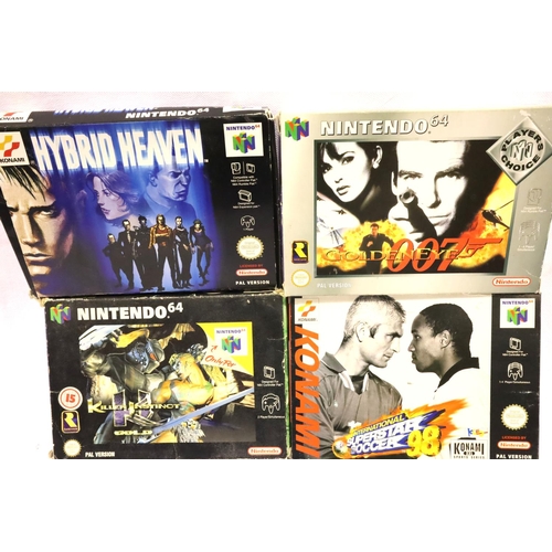 2316 - Four Nintendo 64 games, Golden Eye 007, Killer Instinct Gold, Hybrid Heaven and International Soccer... 