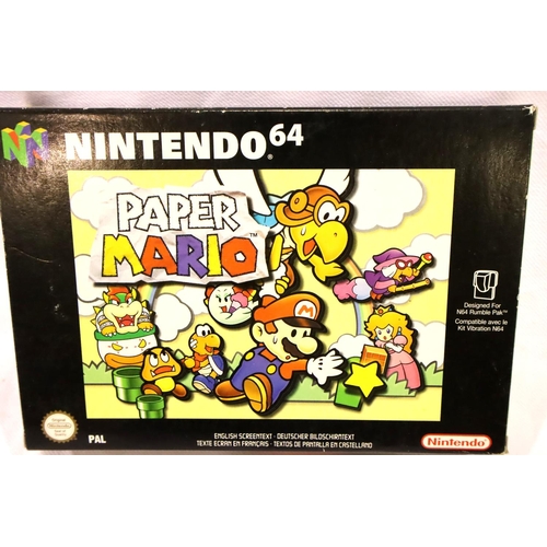 2320 - Nintendo 64 game Paper Mario with all booklets/leaflets etc, all cartridges present. P&P Group 1 (£1... 