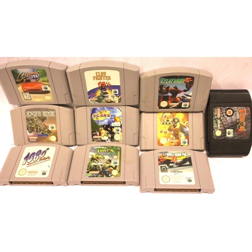 2321 - Ten assorted unboxed Nintendo 64 games. P&P Group 2 (£18+VAT for the first lot and £3+VAT for subseq... 