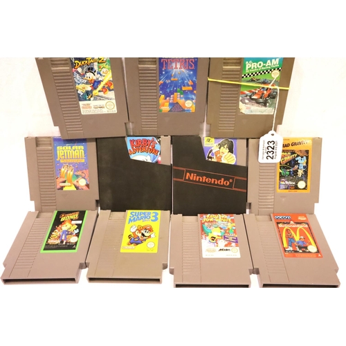 2323 - Eleven assorted NES games. P&P Group 2 (£18+VAT for the first lot and £3+VAT for subsequent lots)