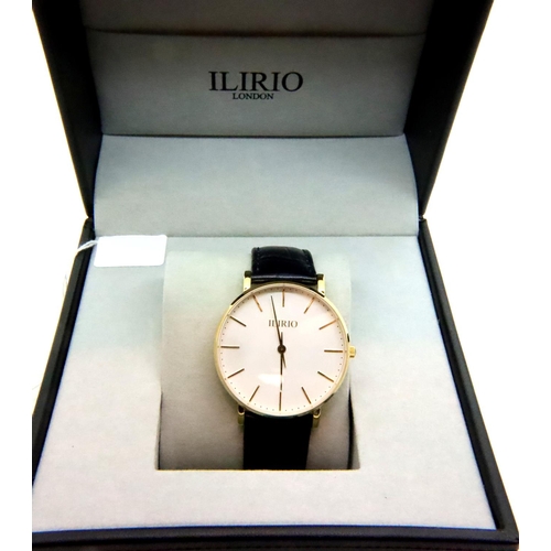 111 - Ilirio; gents boxed new old stock wristwatch, requires new battery. P&P Group 1 (£14+VAT for the fir... 