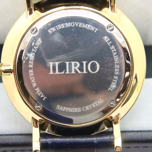 111 - Ilirio; gents boxed new old stock wristwatch, requires new battery. P&P Group 1 (£14+VAT for the fir... 