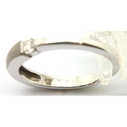 6 - 18ct white gold and diamond solitaire ring, size N, weight 3.1g. P&P Group 1 (£14+VAT for the first ... 