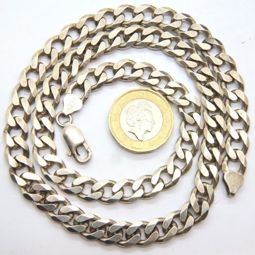 68 - 925 silver neck chain, L: 56 cm, 60g, clasp is loose. P&P Group 1 (£14+VAT for the first lot and £1+... 