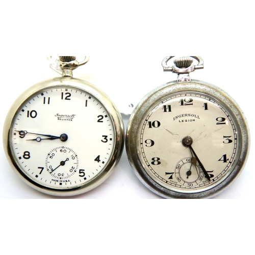 80 - Two Ingersoll pocket watches. P&P Group 1 (£14+VAT for the first lot and £1+VAT for subsequent lots)