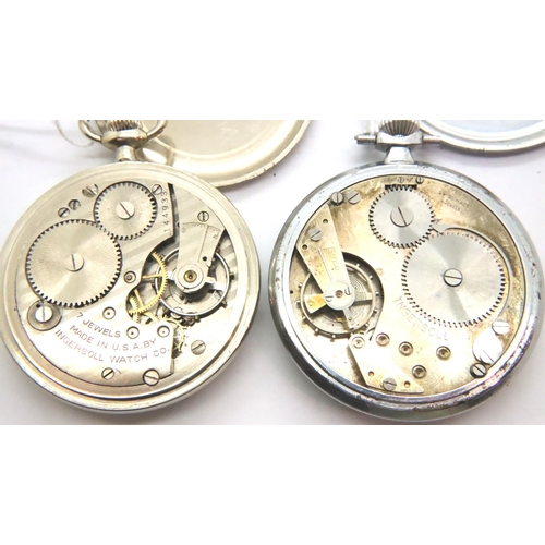 80 - Two Ingersoll pocket watches. P&P Group 1 (£14+VAT for the first lot and £1+VAT for subsequent lots)