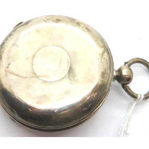 86 - Silver pocket watch with key. P&P Group 1 (£14+VAT for the first lot and £1+VAT for subsequent lots)