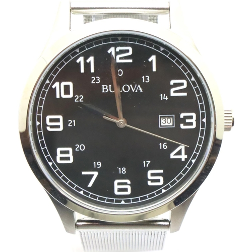 88 - Bulova; gents calendar wristwatch, boxed, working at lotting. P&P Group 1 (£14+VAT for the first lot... 