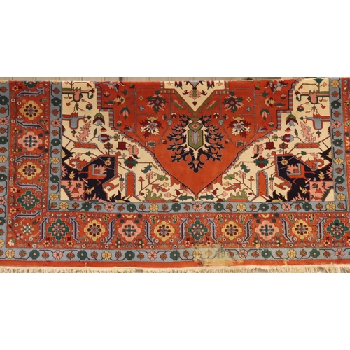 456 - Large red ground wool rug. Not available for in-house P&P, contact Paul O'Hea at Mailboxes on 01925 ... 