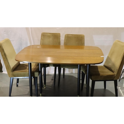 468 - E-Gomme for G Plan, a 1970s dropleaf dining table with a set of four upholstered chairs. Not availab... 