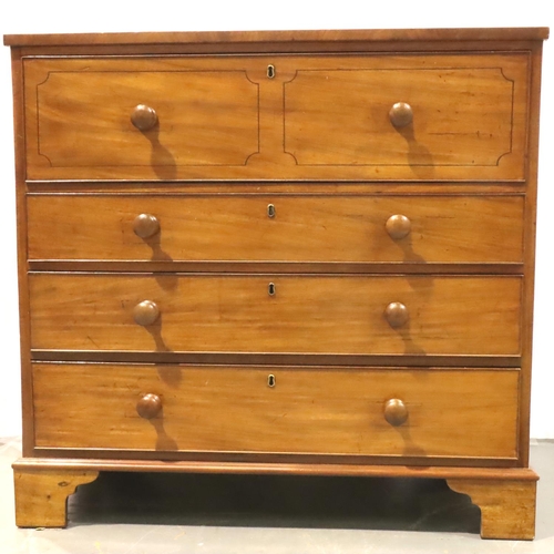 509 - Mahogany secretaire chest of drawers, 109 x 54 104 cm H. Not available for in-house P&P, contact Pau... 