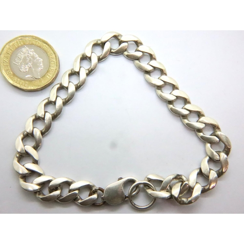 72 - 925 silver curb link bracelet, 29g. P&P Group 1 (£14+VAT for the first lot and £1+VAT for subsequent... 