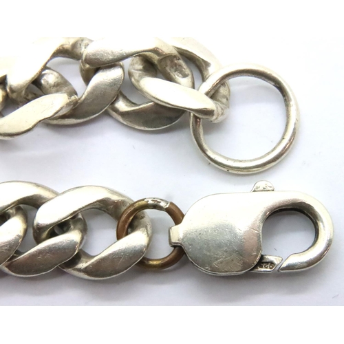 72 - 925 silver curb link bracelet, 29g. P&P Group 1 (£14+VAT for the first lot and £1+VAT for subsequent... 