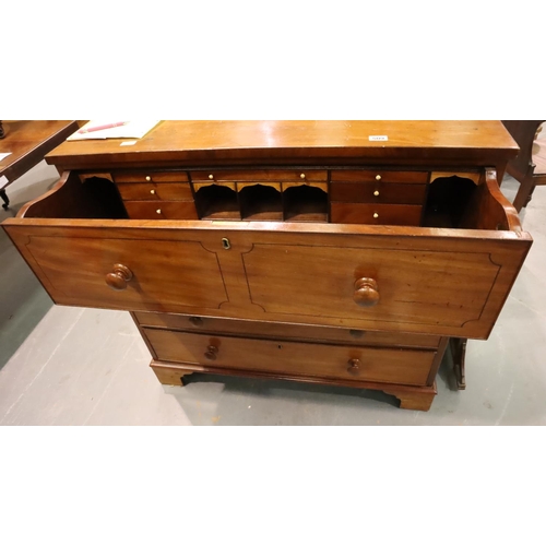 509 - Mahogany secretaire chest of drawers, 109 x 54 104 cm H. Not available for in-house P&P, contact Pau... 