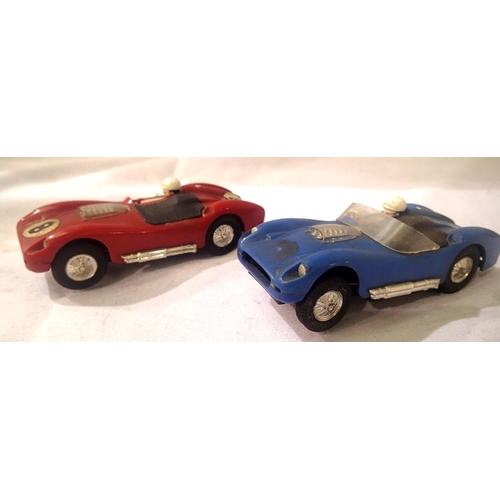 2102 - Two Circuit 24 1/32 scale slot cars, made in France, in fair to good condition, unboxed. P&P Group 1... 