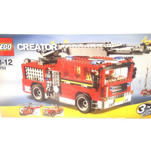 2113 - Lego Creator 6752 Fire Vehicles, 3-in-1 set. P&P Group 2 (£18+VAT for the first lot and £3+VAT for s... 