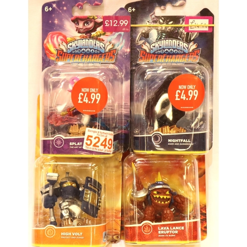 2390 - Skylanders Superchargers; boxed High Volt, Lava Lance Eruptor, Splat and Nightfall, all unopened. P&... 