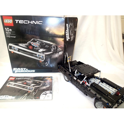 2079 - Lego Technic 42111 Fast and Furious Doms Doge Charger, built, with loose pieces, may have parts miss... 