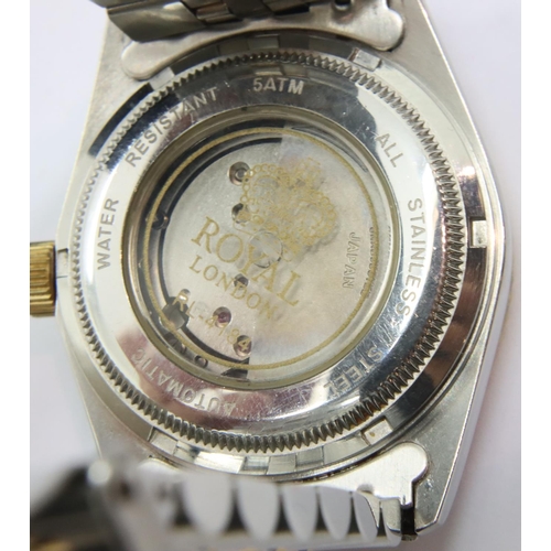 108 - Royal London; gents automatic wristwatch. P&P Group 1 (£14+VAT for the first lot and £1+VAT for subs... 