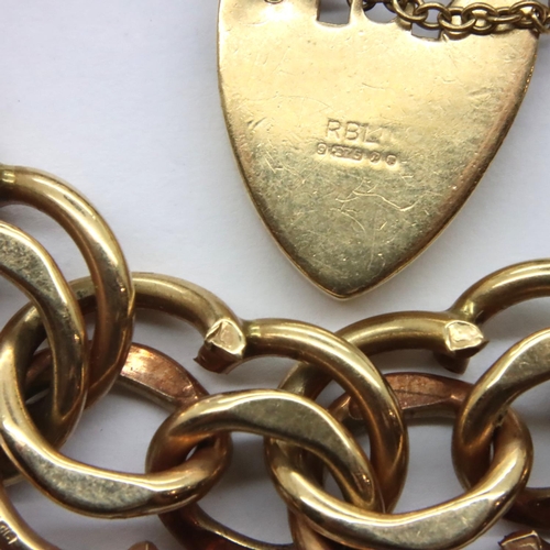 80A - 9ct gold ring bracelet with padlock clasp, 42.2g. P&P Group 1 (£14+VAT for the first lot and £1+VAT ... 