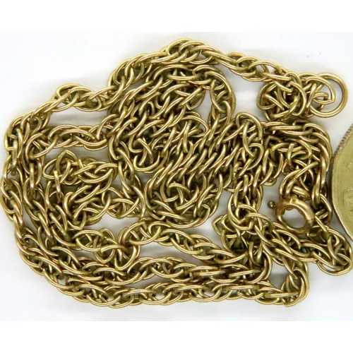 80C - 9ct gold chain, L: 55 cm, 11.9g. P&P Group 1 (£14+VAT for the first lot and £1+VAT for subsequent lo... 