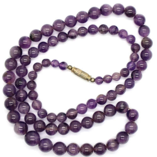 82 - Two amethyst ball/chip necklaces. P&P Group 1 (£14+VAT for the first lot and £1+VAT for subsequent l... 