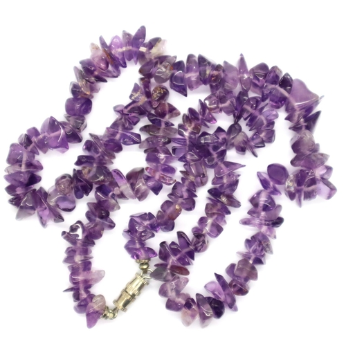 82 - Two amethyst ball/chip necklaces. P&P Group 1 (£14+VAT for the first lot and £1+VAT for subsequent l... 