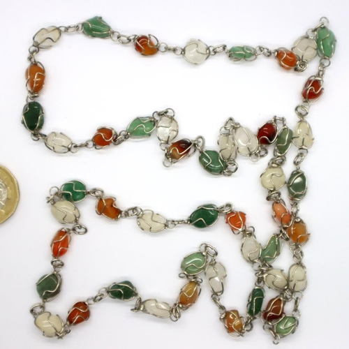 83 - Two Scottish hardstone necklaces. P&P Group 1 (£14+VAT for the first lot and £1+VAT for subsequent l... 