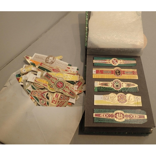 1062 - Album of envelope cigar bands, approximately 200. P&P Group 1 (£14+VAT for the first lot and £1+VAT ... 