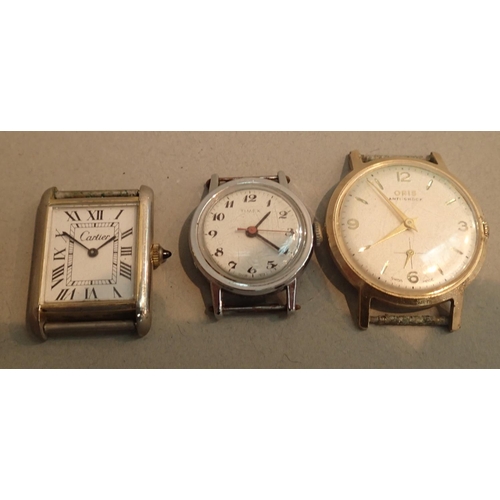 1068 - Oris mechanical wristwatch head and two others. P&P Group 1 (£14+VAT for the first lot and £1+VAT fo... 