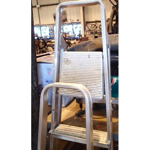 1773 - Two pairs of aluminium kitchen  step ladders. Not available for in-house P&P, contact Paul O'Hea at ... 