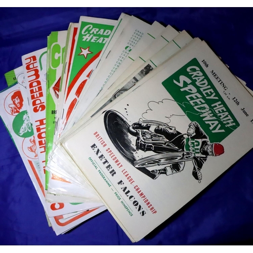 3062 - Speedway programmes; Cradley Heath 1965-1988 (49). P&P Group 2 (£18+VAT for the first lot and £3+VAT... 