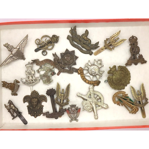 3255 - Seventeen mainly British cap badges. P&P Group 1 (£14+VAT for the first lot and £1+VAT for subsequen... 