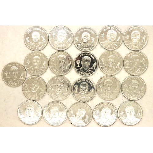 86A - 2004 Official England Squad Medal Collection, twenty coins with portraits verso. P&P Group 1 (£14+VA... 