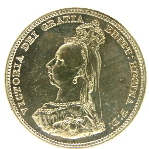 3019 - 1887 silver Shilling of Queen Victoria. P&P Group 1 (£14+VAT for the first lot and £1+VAT for subseq... 