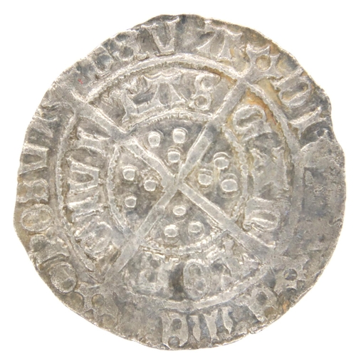 3032 - Circa 14th century House of Lancaster hammered silver Half Groat. P&P Group 1 (£14+VAT for the first... 