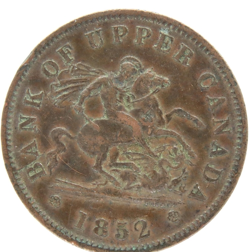 3064 - 1852 Bank of Upper Canada Penny Token. P&P Group 1 (£14+VAT for the first lot and £1+VAT for subsequ... 