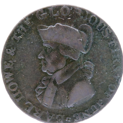 3081 - 1795 Halfpenny to Hampshire / Emsworth Token. P&P Group 1 (£14+VAT for the first lot and £1+VAT for ... 